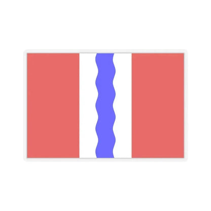 Flag of Omsk Oblast Russia - STICKER Vinyl Kiss-Cut Decal 4 Inch Transparent - The Sticker Space