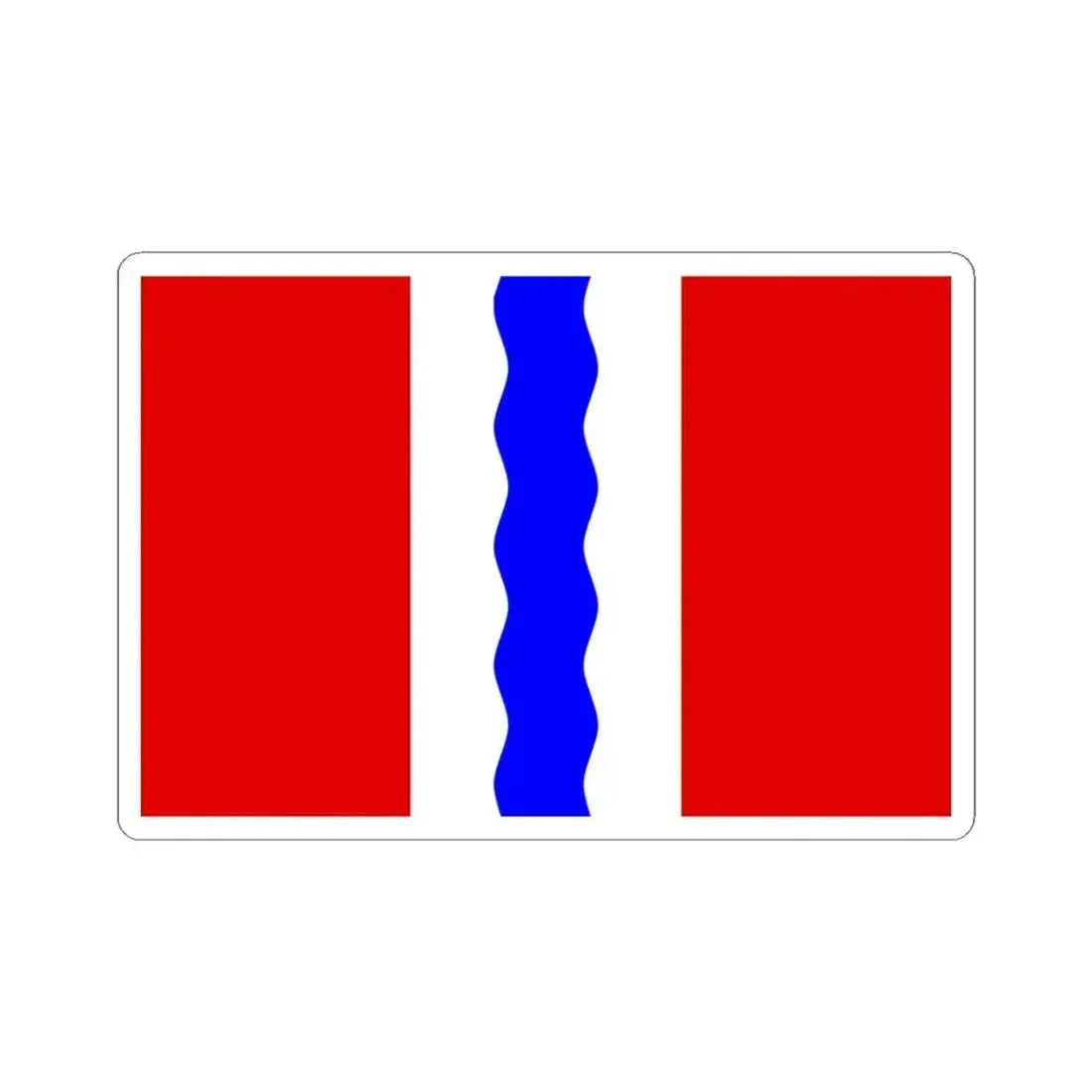 Flag of Omsk Oblast Russia - STICKER Vinyl Kiss-Cut Decal 4 Inch White - The Sticker Space