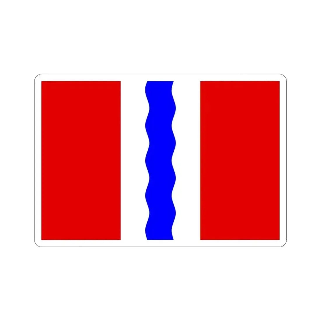 Flag of Omsk Oblast Russia - STICKER Vinyl Kiss-Cut Decal 6 Inch White - The Sticker Space