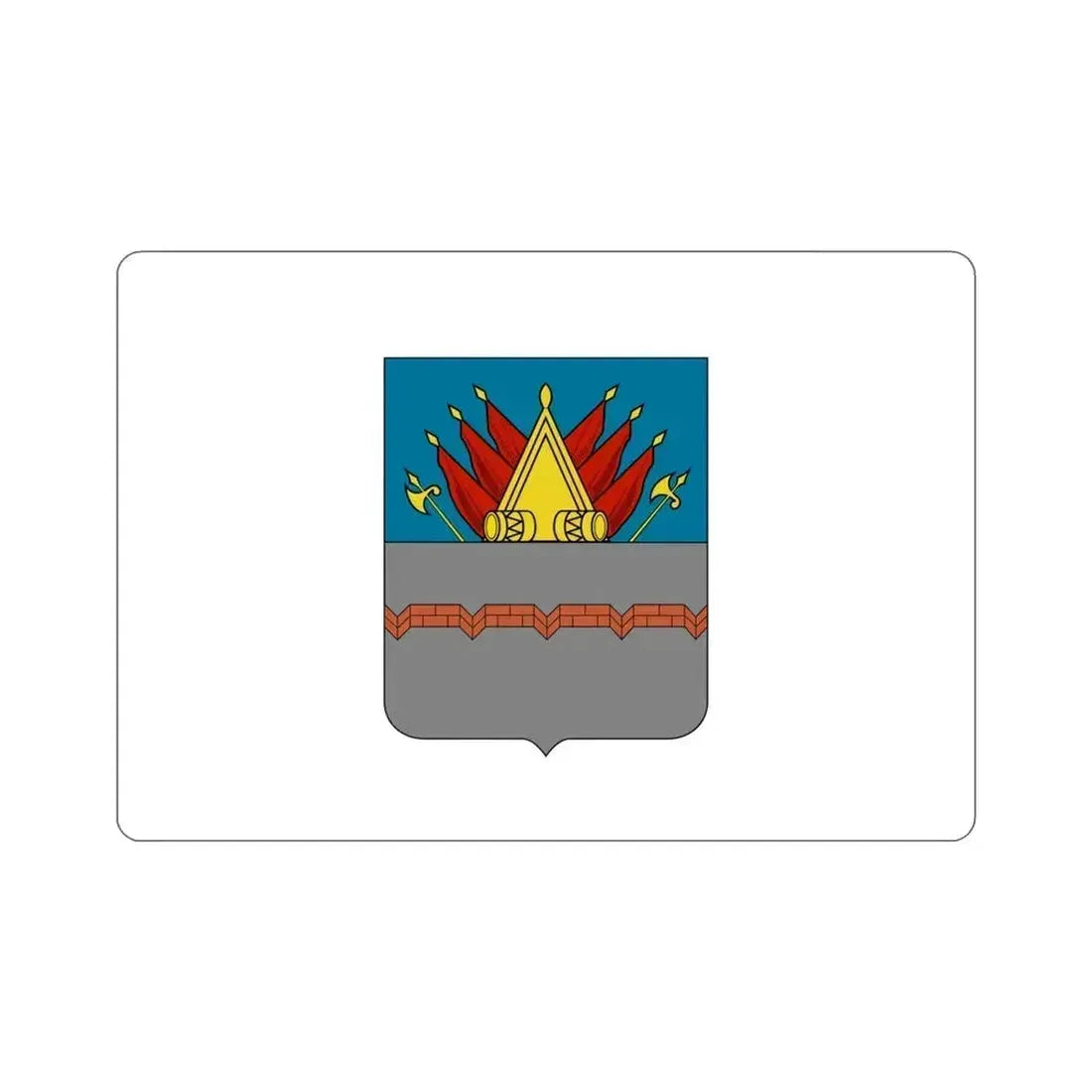 Flag of Omsk Russia STICKER Vinyl Die-Cut Decal 4 Inch - The Sticker Space