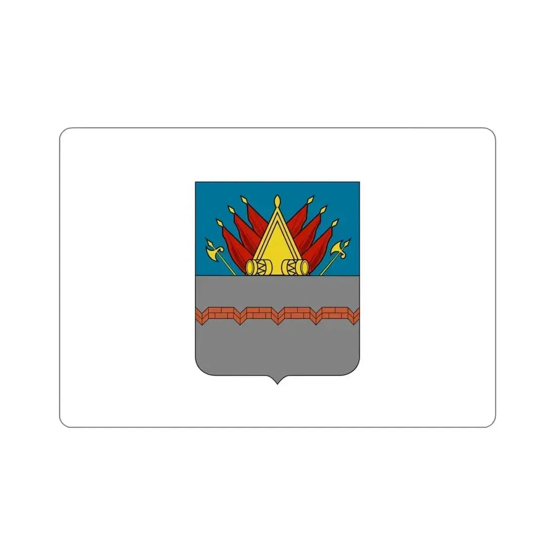 Flag of Omsk Russia STICKER Vinyl Die-Cut Decal 4 Inch - The Sticker Space