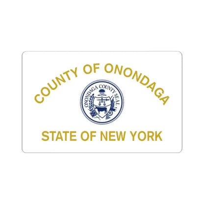 Flag of Onondaga County New York (United States) STICKER Vinyl Kiss-Cut Decal 2 Inch White - The Sticker Space