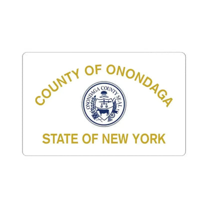 Flag of Onondaga County New York (United States) STICKER Vinyl Kiss-Cut Decal 3 Inch White - The Sticker Space