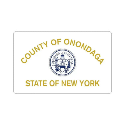 Flag of Onondaga County New York (United States) STICKER Vinyl Kiss-Cut Decal 4 Inch White - The Sticker Space