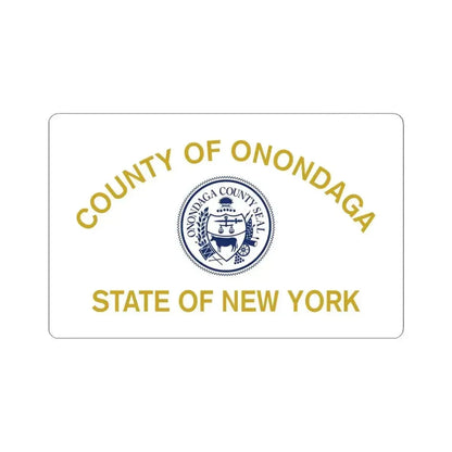 Flag of Onondaga County New York (United States) STICKER Vinyl Kiss-Cut Decal 6 Inch White - The Sticker Space