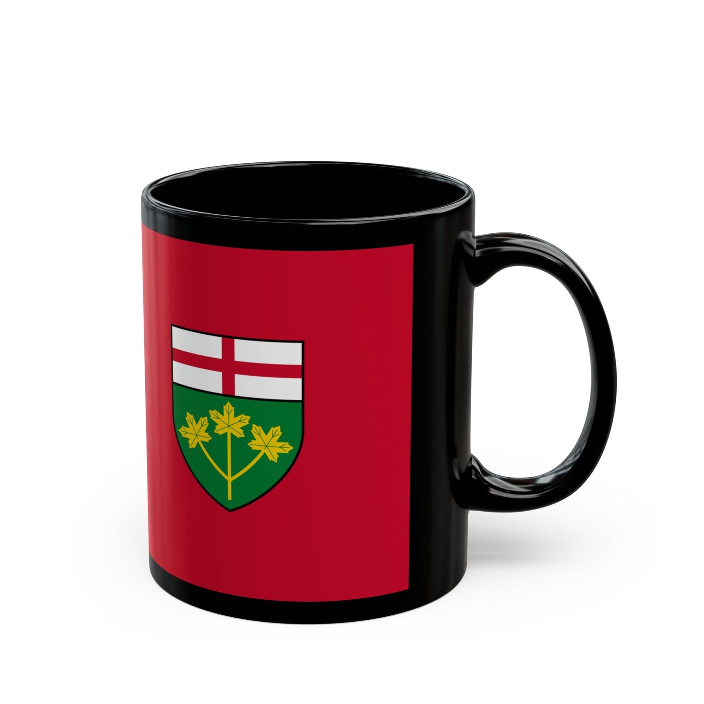 Flag of Ontario Canada - Black Coffee Mug-The Sticker Space