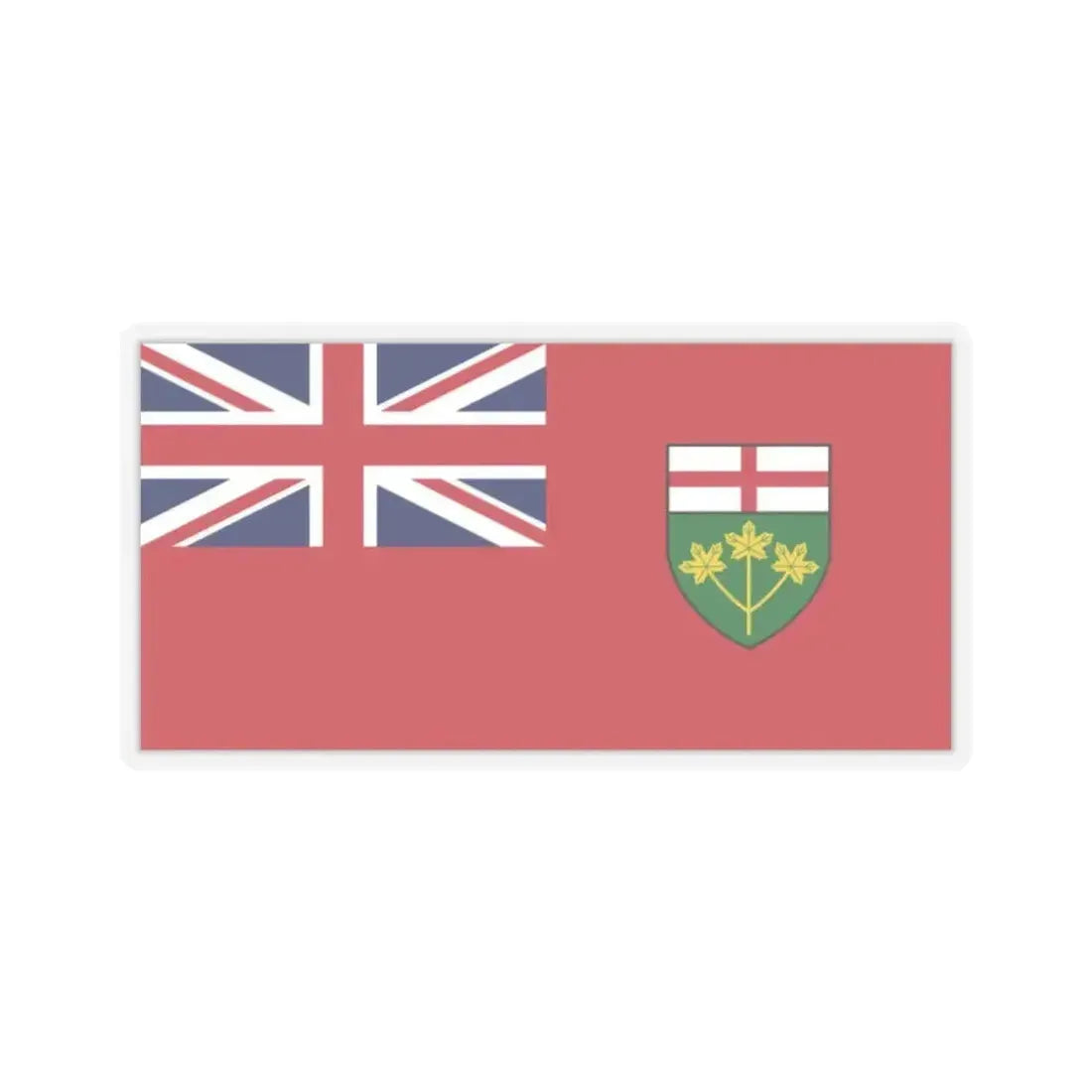 Flag of Ontario Canada - STICKER Vinyl Kiss-Cut Decal 2 Inch Transparent - The Sticker Space