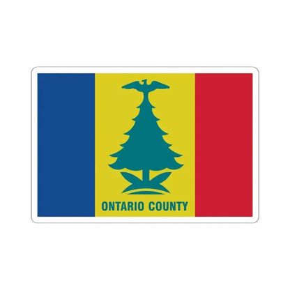 Flag of Ontario County New York (United States) STICKER Vinyl Kiss-Cut Decal 6 Inch White - The Sticker Space