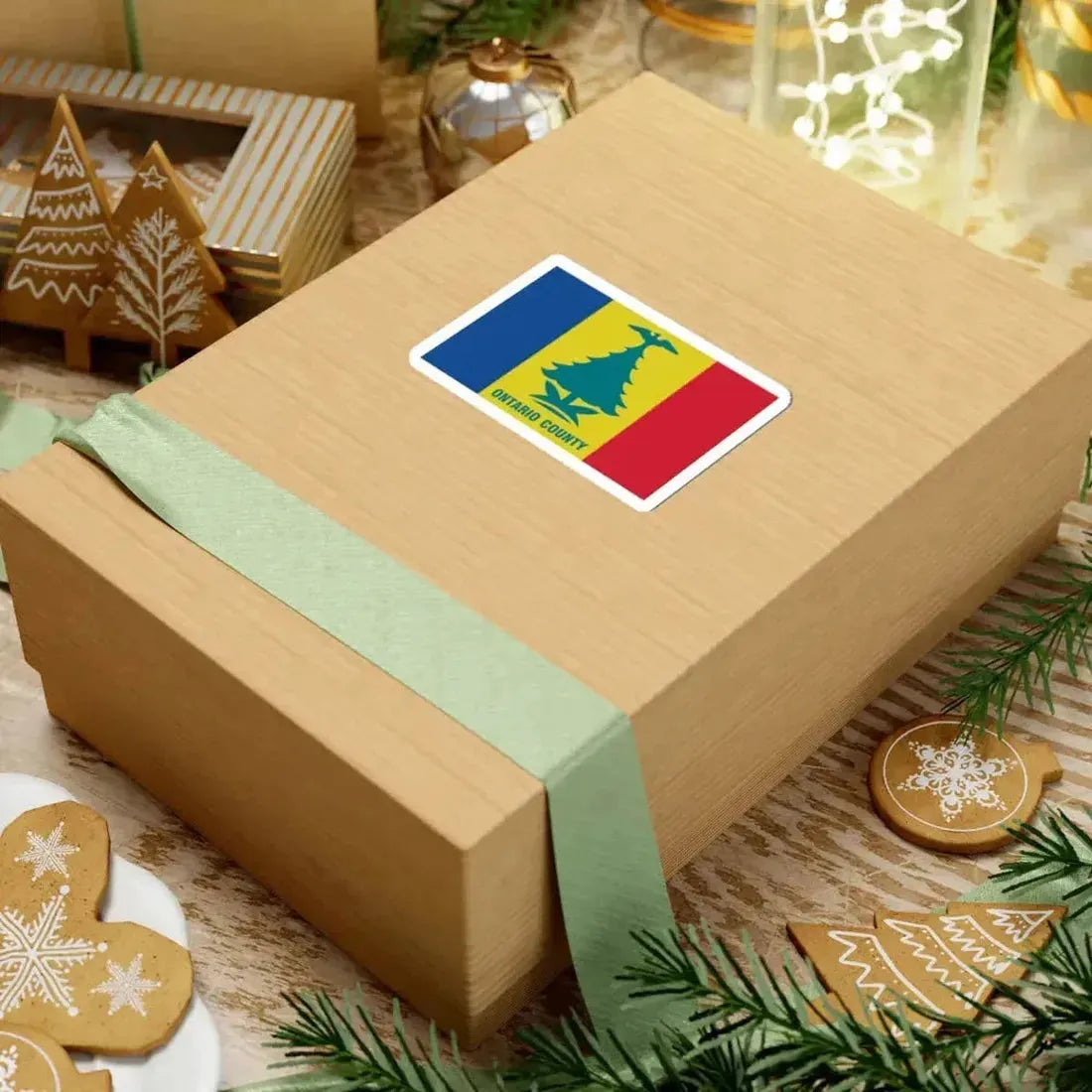 Flag of Ontario County New York (United States) STICKER Vinyl Kiss-Cut Decal - The Sticker Space