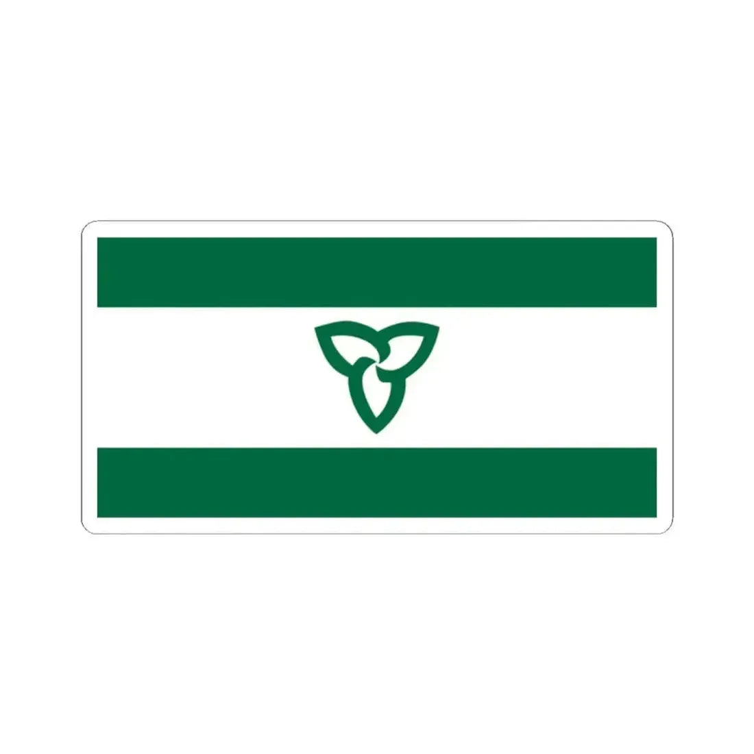 Flag of Ontario Green Ensign (Canada) STICKER Vinyl Kiss-Cut Decal 2 Inch White - The Sticker Space