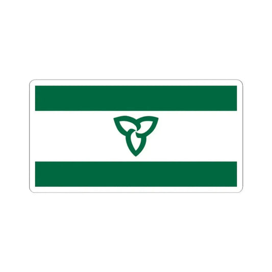 Flag of Ontario Green Ensign (Canada) STICKER Vinyl Kiss-Cut Decal 2 Inch White - The Sticker Space