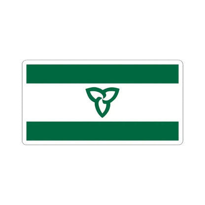 Flag of Ontario Green Ensign (Canada) STICKER Vinyl Kiss-Cut Decal 3 Inch White - The Sticker Space