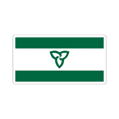 Flag of Ontario Green Ensign (Canada) STICKER Vinyl Kiss-Cut Decal 4 Inch White - The Sticker Space