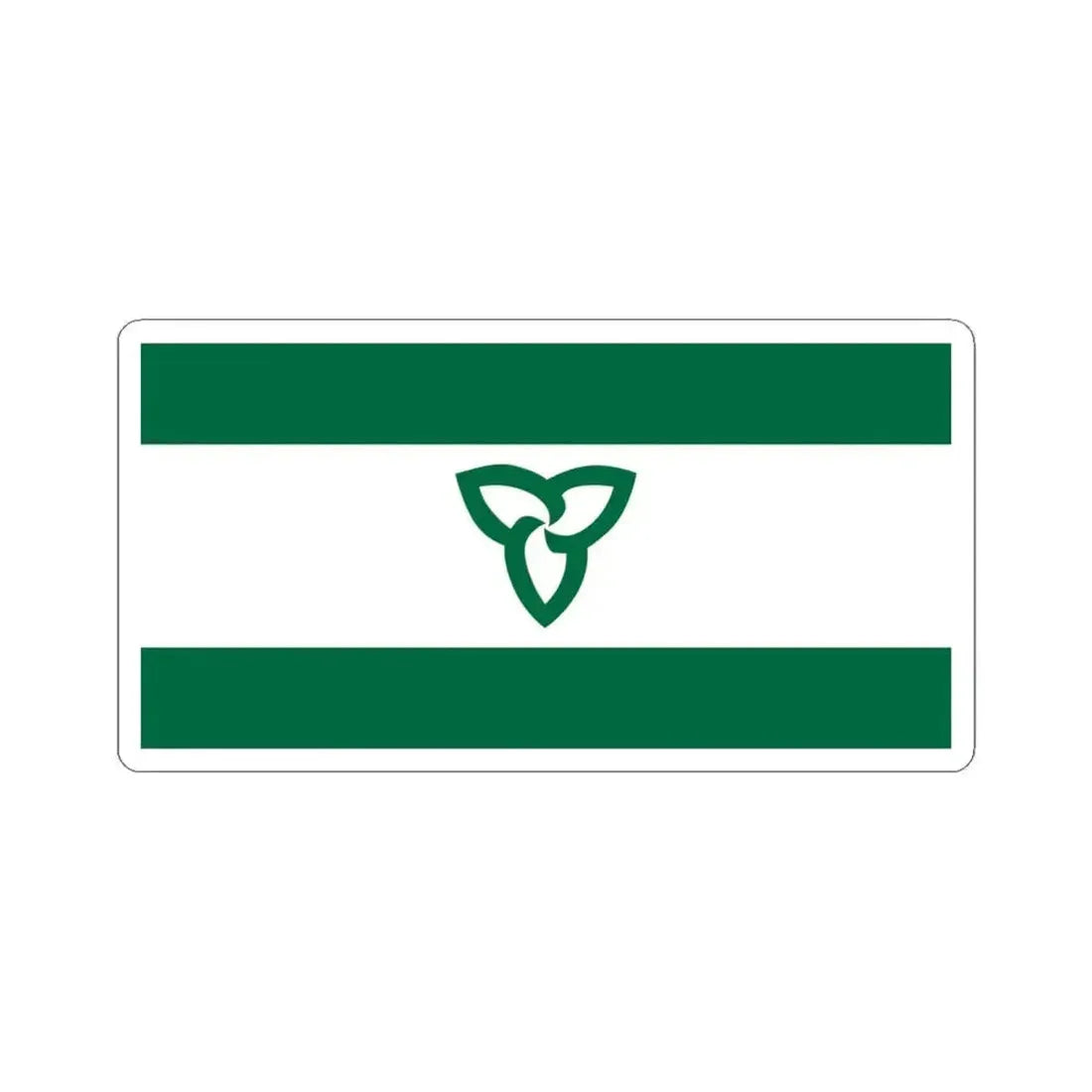 Flag of Ontario Green Ensign (Canada) STICKER Vinyl Kiss-Cut Decal 6 Inch White - The Sticker Space