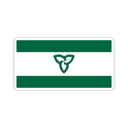 Flag of Ontario Green Ensign (Canada) STICKER Vinyl Kiss-Cut Decal 6 Inch White - The Sticker Space