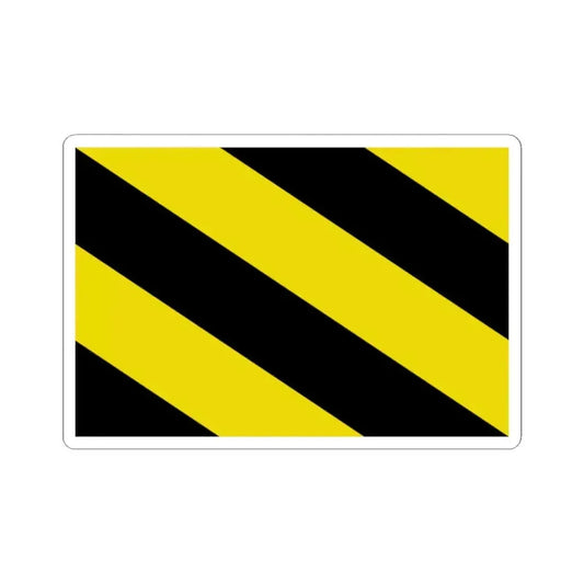 Flag of Oosterzele (Belgium) STICKER Vinyl Kiss-Cut Decal 2 Inch White - The Sticker Space