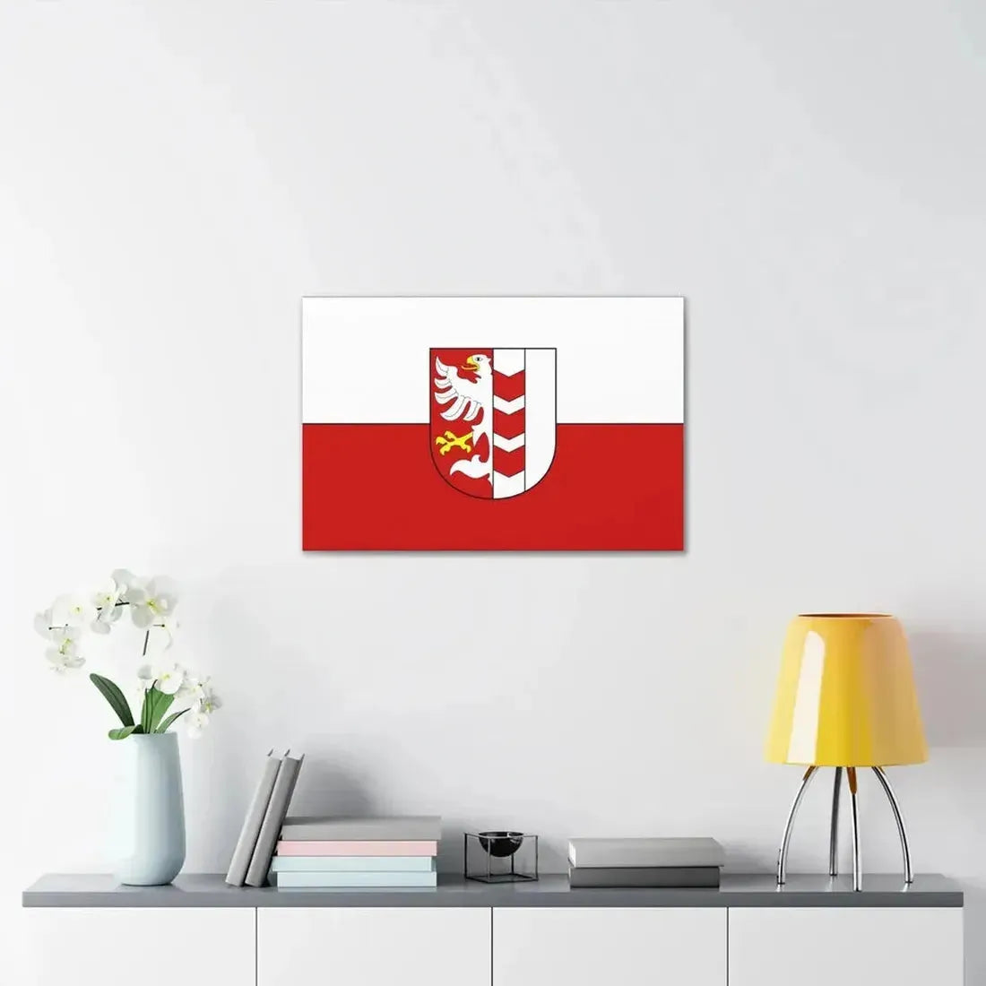 Flag of Opava Czech Republic - Canvas Wall Art - The Sticker Space