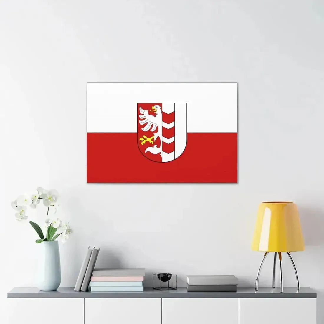 Flag of Opava Czech Republic - Canvas Wall Art - The Sticker Space