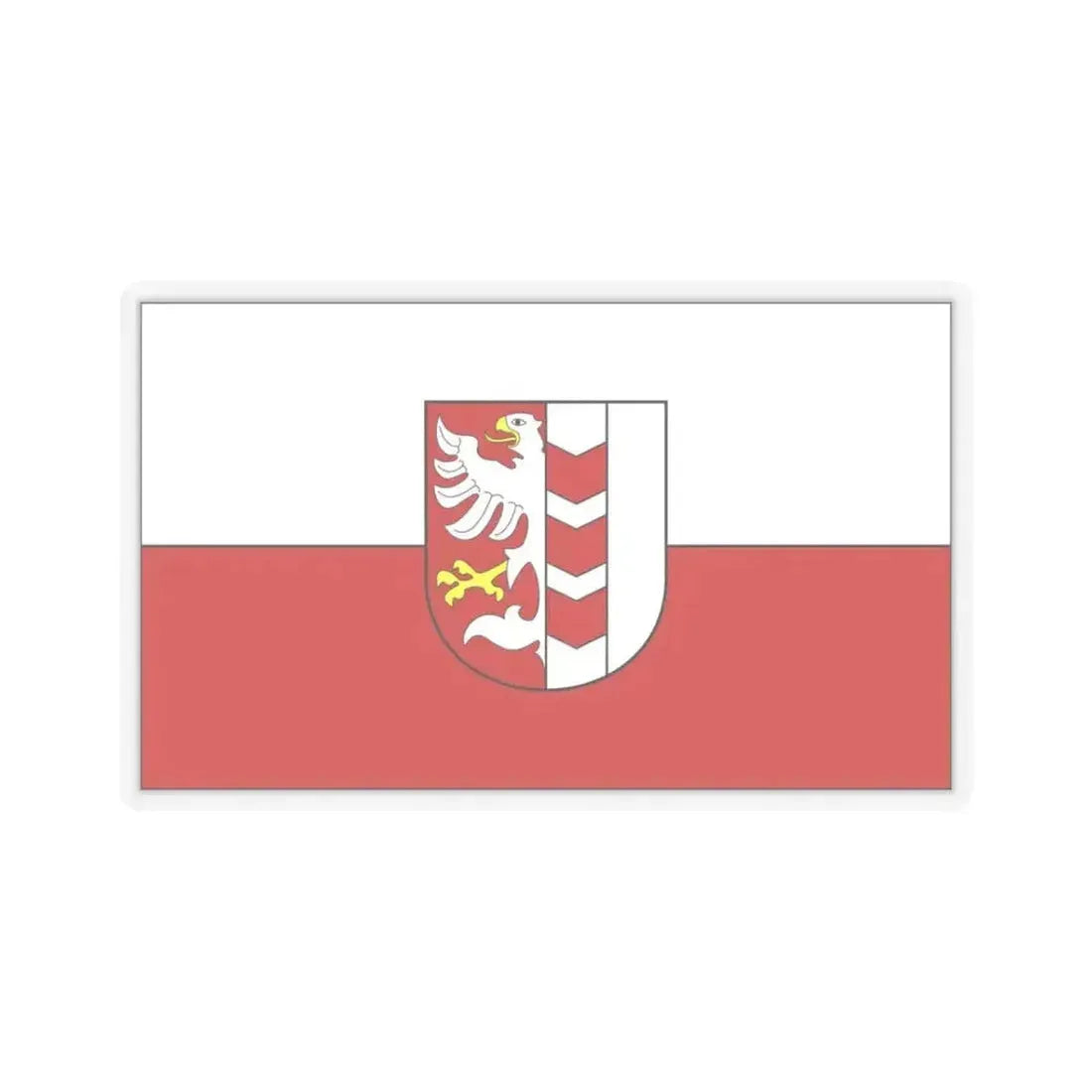 Flag of Opava Czech Republic - STICKER Vinyl Kiss-Cut Decal 3 Inch Transparent - The Sticker Space