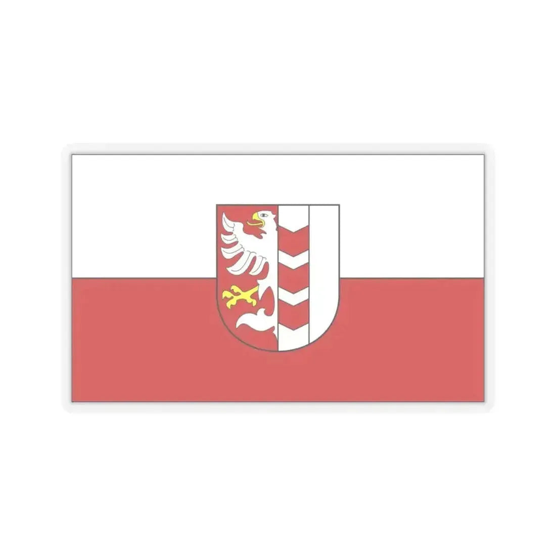 Flag of Opava Czech Republic - STICKER Vinyl Kiss-Cut Decal 4 Inch Transparent - The Sticker Space