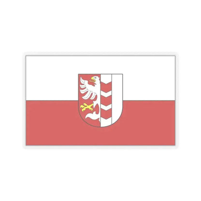 Flag of Opava Czech Republic - STICKER Vinyl Kiss-Cut Decal 4 Inch Transparent - The Sticker Space
