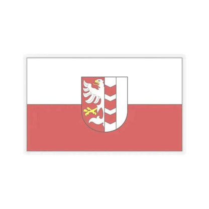 Flag of Opava Czech Republic - STICKER Vinyl Kiss-Cut Decal 6 Inch Transparent - The Sticker Space