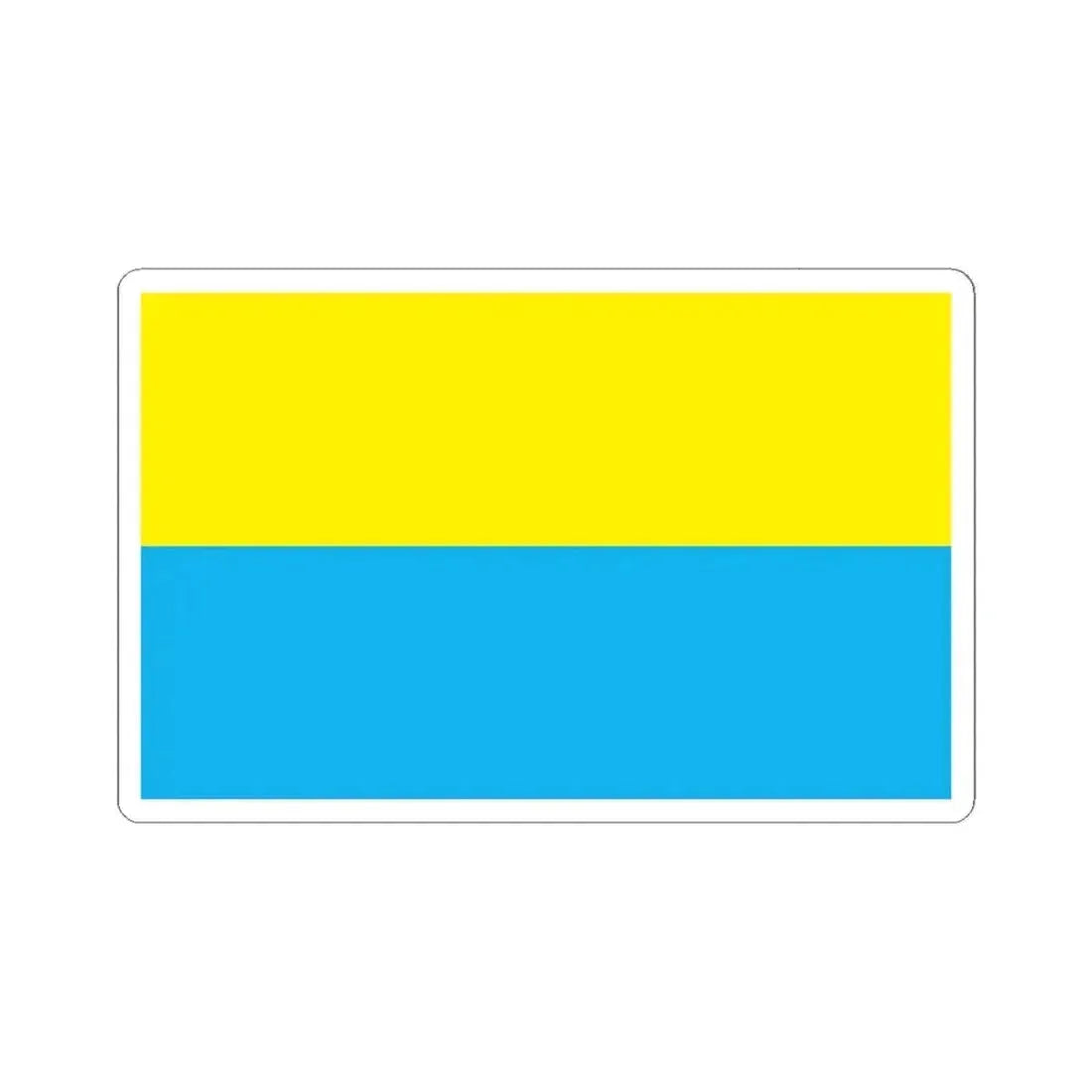 Flag of Opole Poland - STICKER Vinyl Kiss-Cut Decal 3 Inch White - The Sticker Space