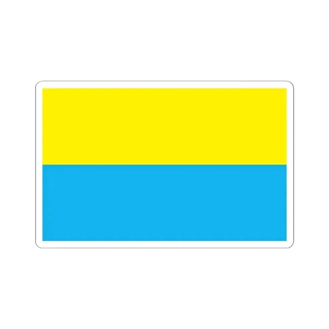 Flag of Opole Poland - STICKER Vinyl Kiss-Cut Decal 4 Inch White - The Sticker Space