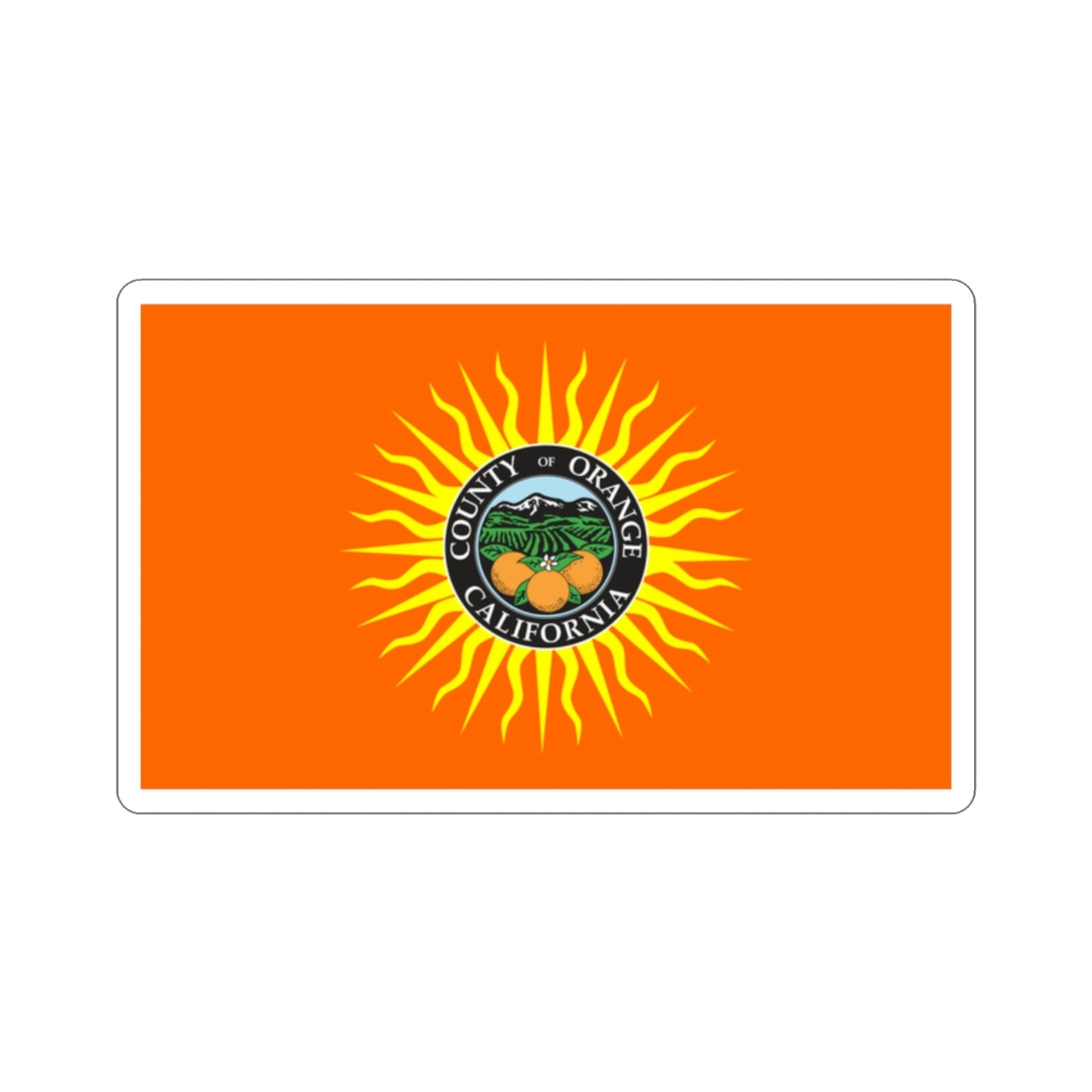 Flag of Orange County California STICKER Vinyl Die-Cut Decal-2 Inch-The Sticker Space