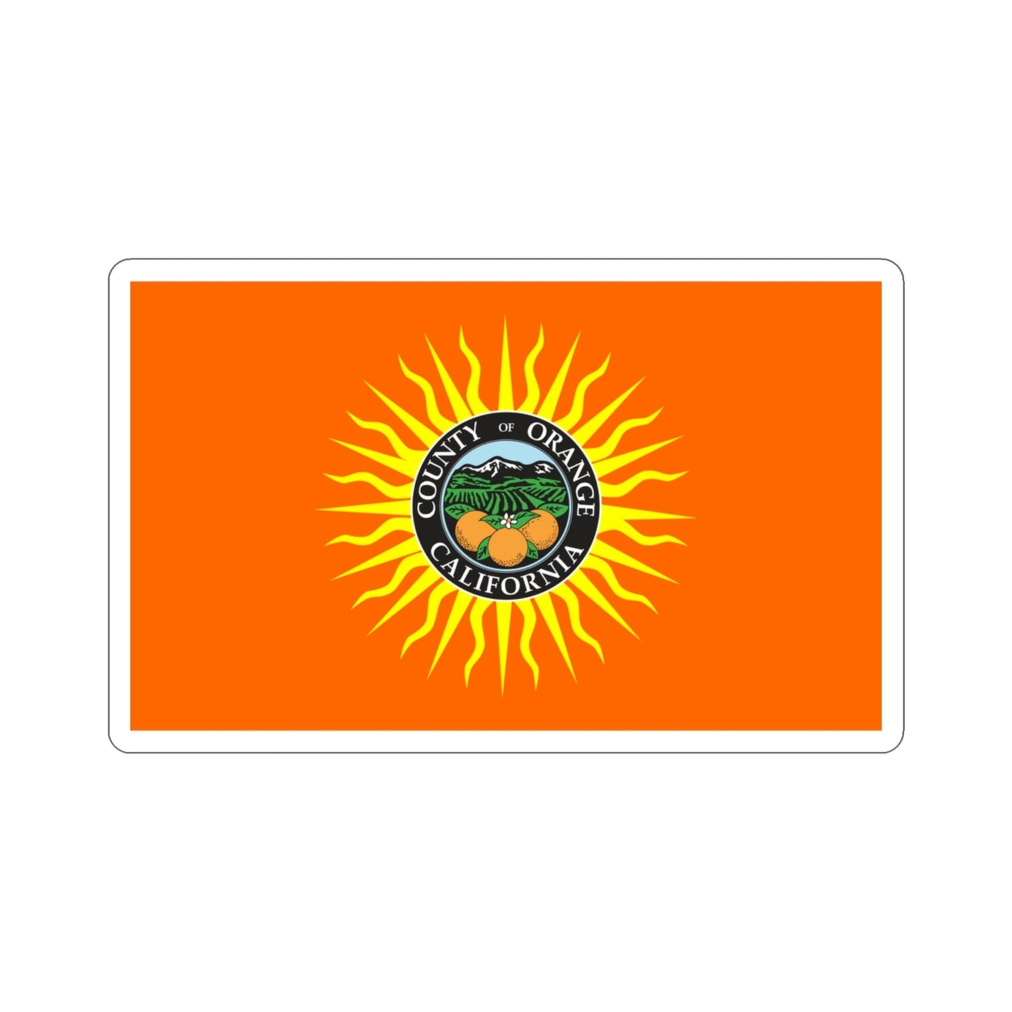 Flag of Orange County California STICKER Vinyl Die-Cut Decal-3 Inch-The Sticker Space