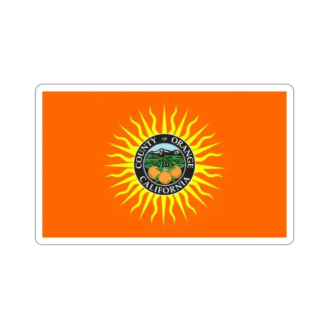 Flag of Orange County California STICKER Vinyl Die-Cut Decal 3 Inch - The Sticker Space