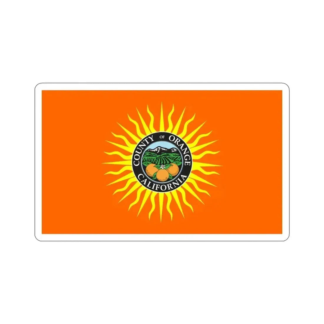 Flag of Orange County California STICKER Vinyl Die-Cut Decal 4 Inch - The Sticker Space