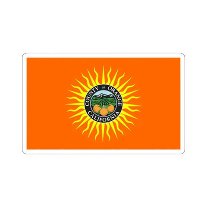 Flag of Orange County California STICKER Vinyl Die-Cut Decal 4 Inch - The Sticker Space
