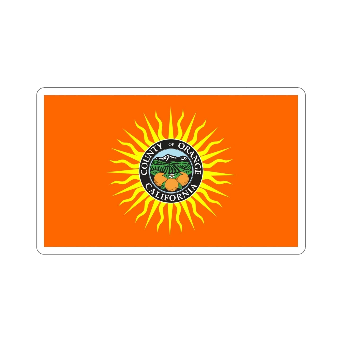 Flag of Orange County California STICKER Vinyl Die-Cut Decal-5 Inch-The Sticker Space