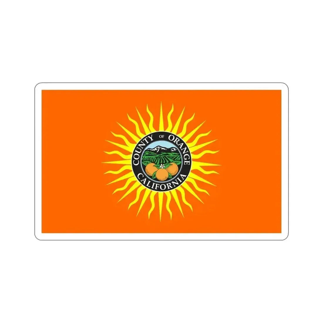 Flag of Orange County California STICKER Vinyl Die-Cut Decal 5 Inch - The Sticker Space