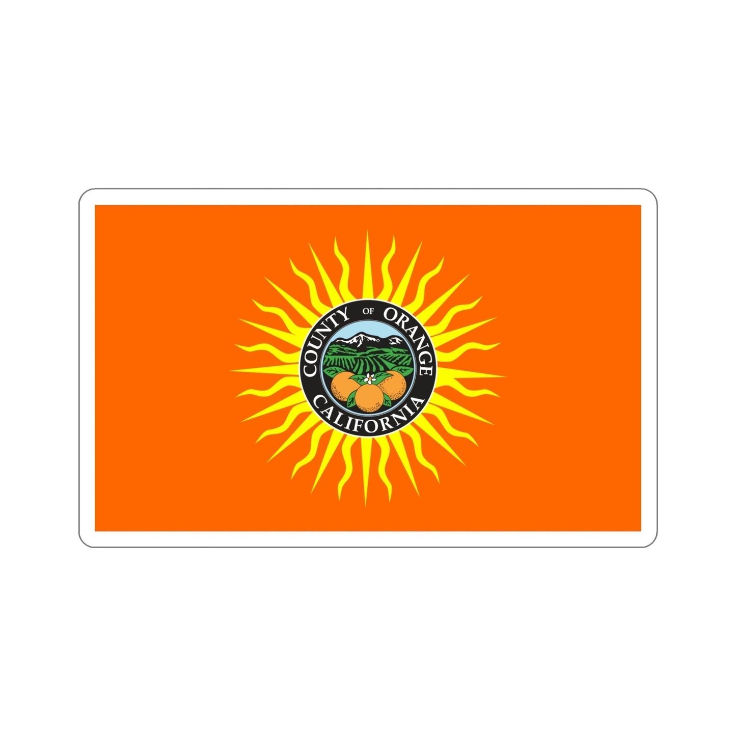 Flag of Orange County California STICKER Vinyl Die-Cut Decal-6 Inch-The Sticker Space