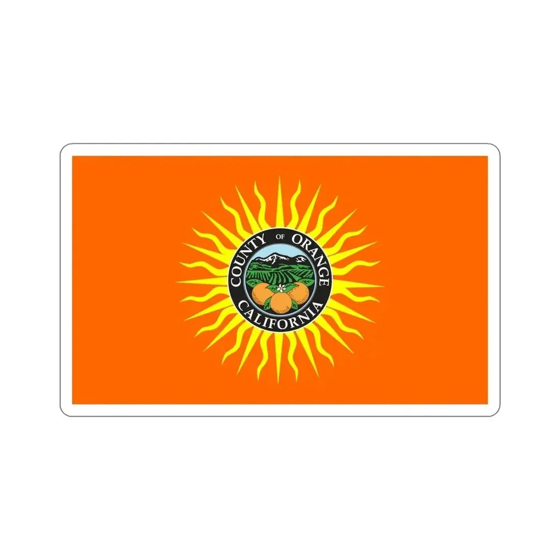 Flag of Orange County California STICKER Vinyl Die-Cut Decal - The Sticker Space