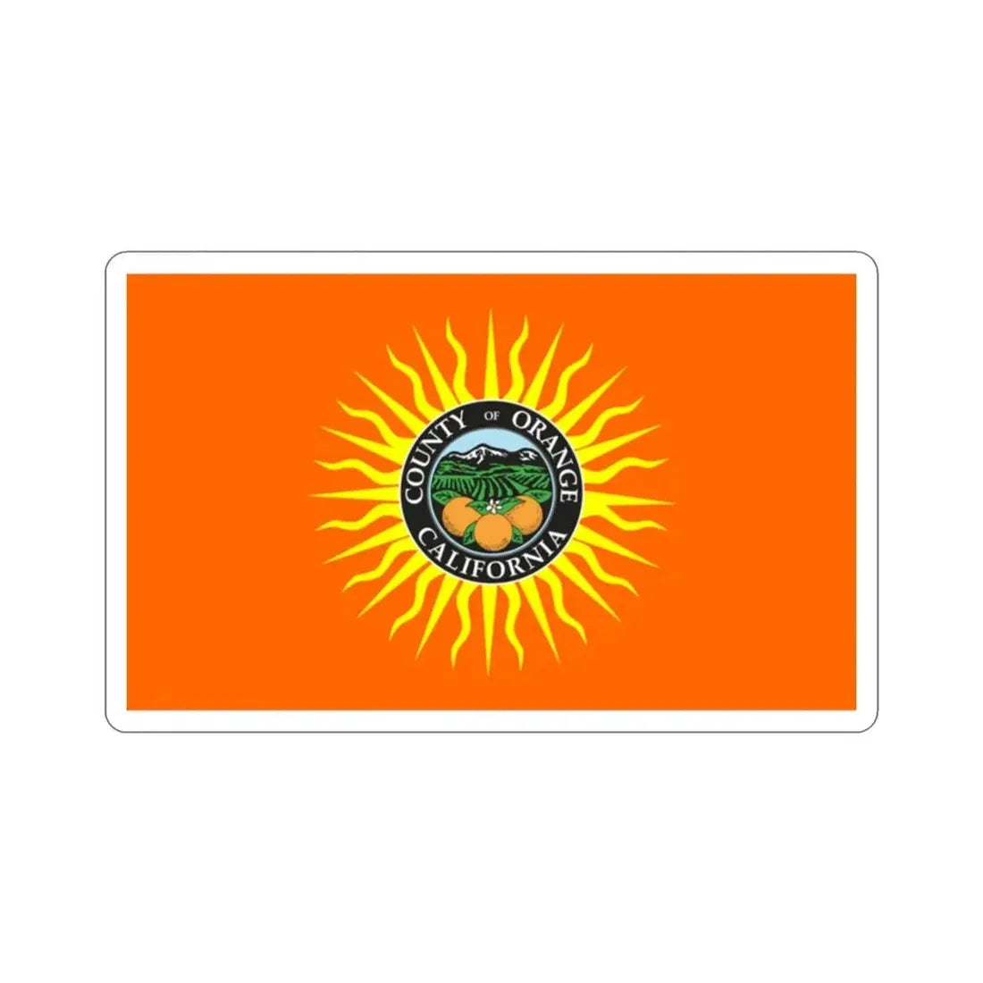 Flag of Orange County California STICKER Vinyl Die-Cut Decal - The Sticker Space
