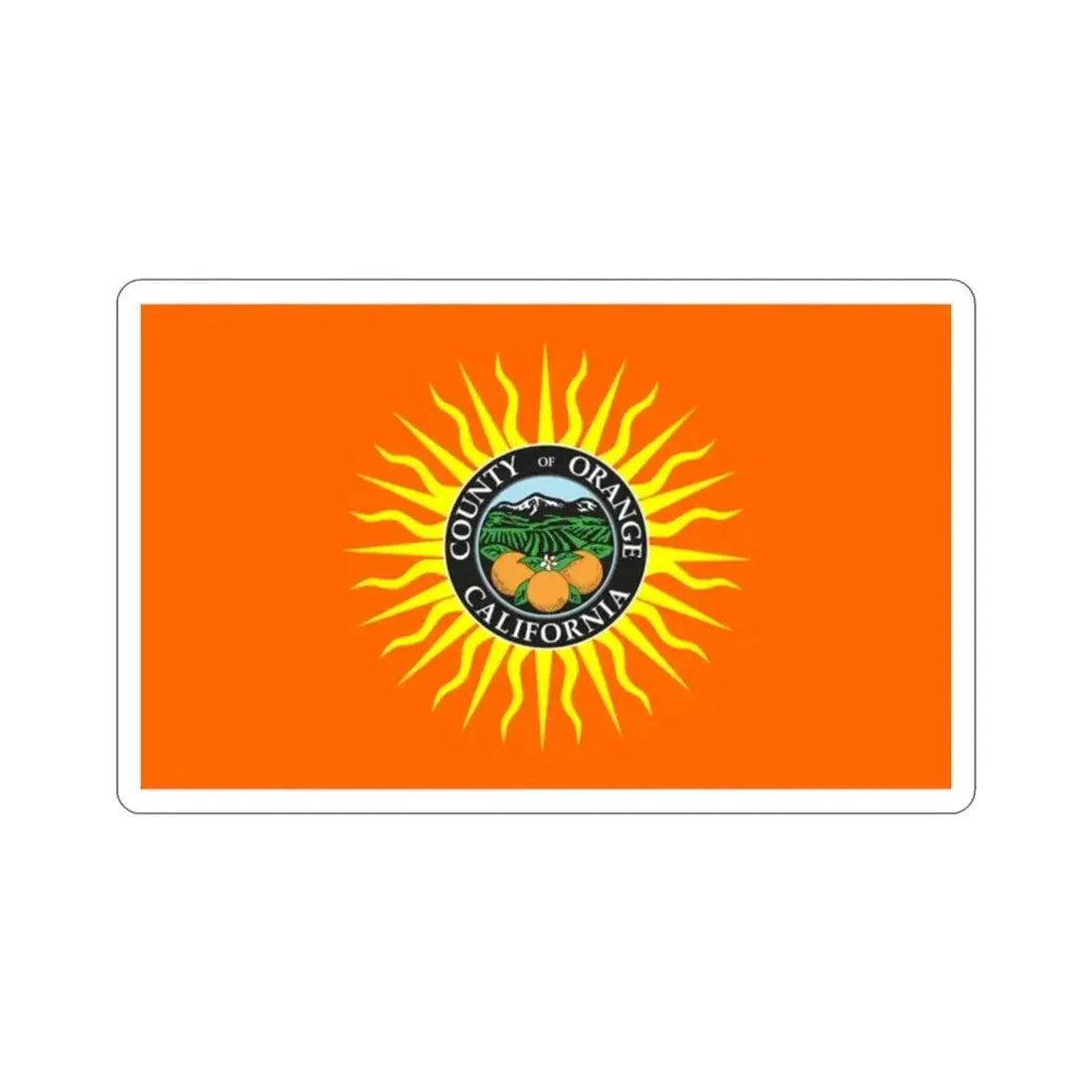 Flag of Orange County California STICKER Vinyl Die-Cut Decal - The Sticker Space
