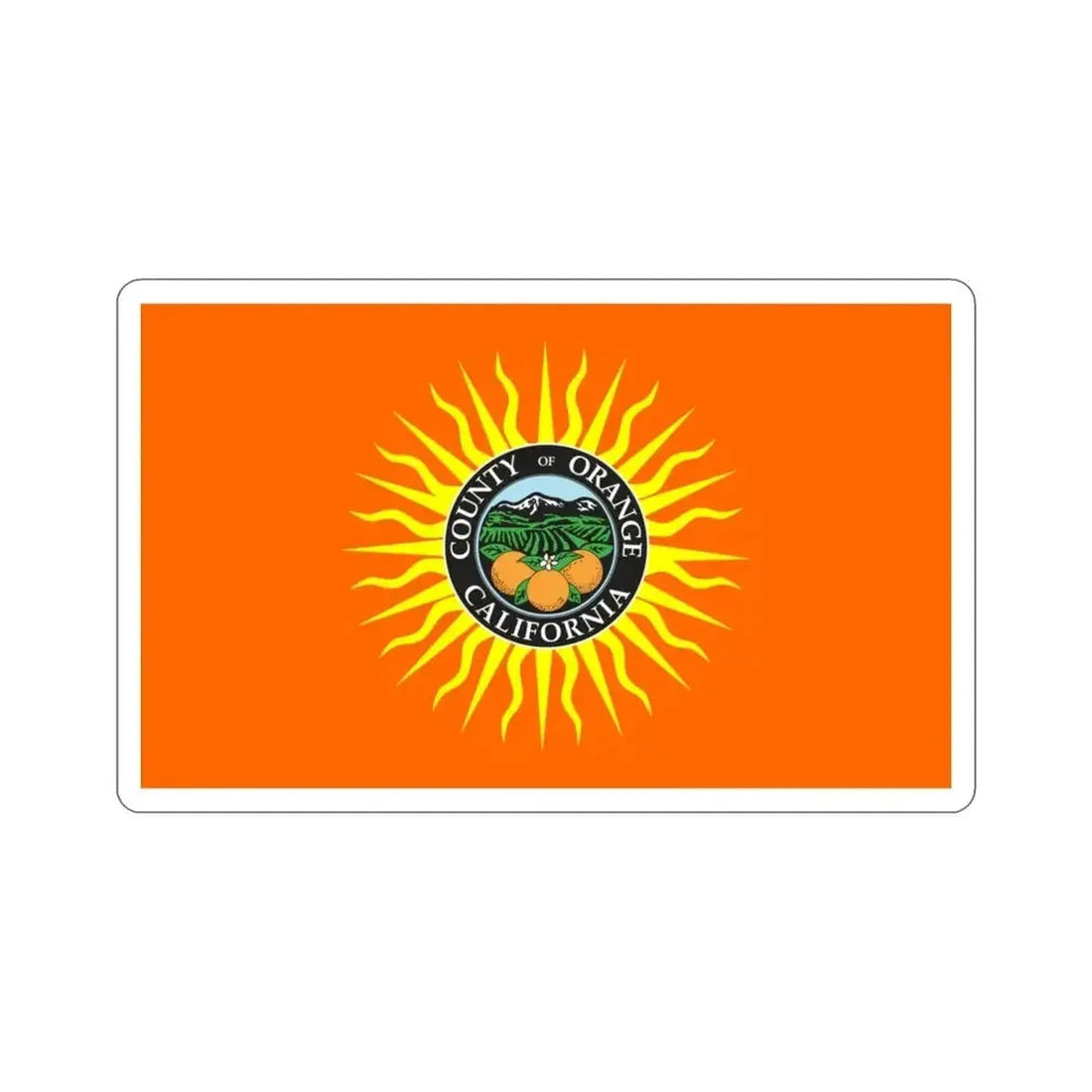 Flag of Orange County California STICKER Vinyl Die-Cut Decal - The Sticker Space
