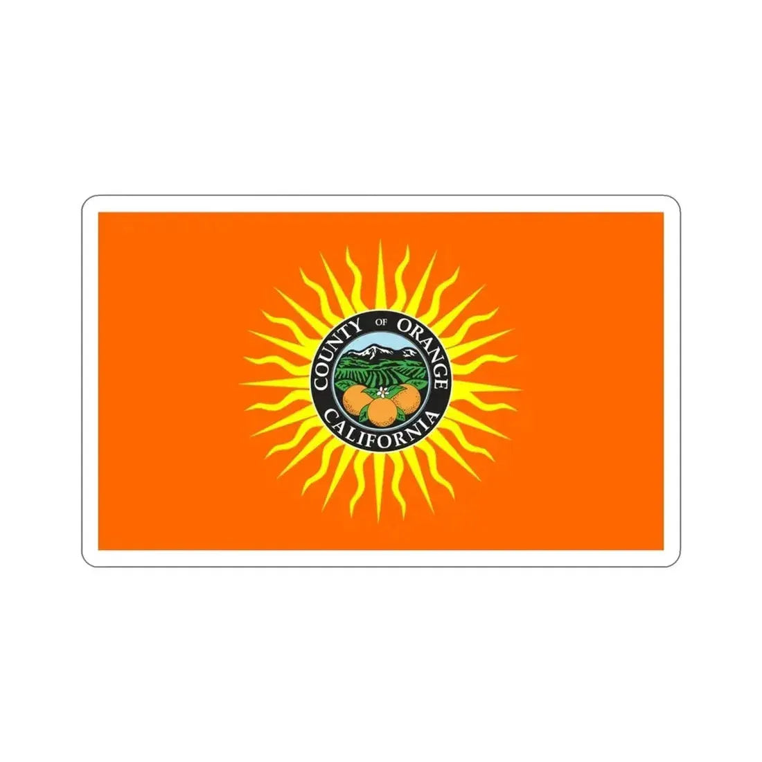 Flag of Orange County California STICKER Vinyl Die-Cut Decal - The Sticker Space