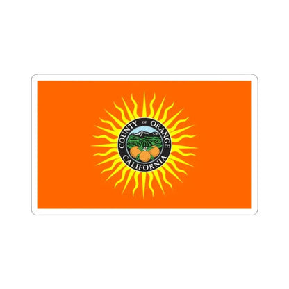 Flag of Orange County California (United States) STICKER Vinyl Kiss-Cut Decal 2 Inch White - The Sticker Space