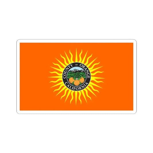 Flag of Orange County California (United States) STICKER Vinyl Kiss-Cut Decal 2 Inch White - The Sticker Space