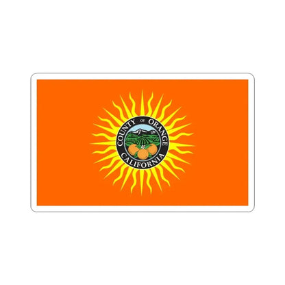 Flag of Orange County California (United States) STICKER Vinyl Kiss-Cut Decal 3 Inch White - The Sticker Space