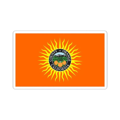 Flag of Orange County California (United States) STICKER Vinyl Kiss-Cut Decal 4 Inch White - The Sticker Space