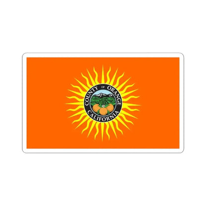 Flag of Orange County California (United States) STICKER Vinyl Kiss-Cut Decal 6 Inch White - The Sticker Space