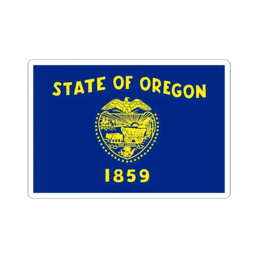 Flag of Oregon 3-2 (United States) STICKER Vinyl Kiss-Cut Decal 2 Inch White - The Sticker Space