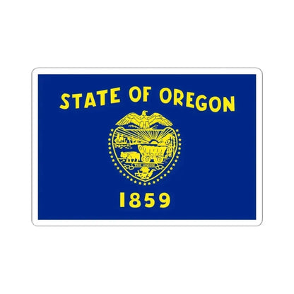 Flag of Oregon 3-2 (United States) STICKER Vinyl Kiss-Cut Decal 6 Inch White - The Sticker Space