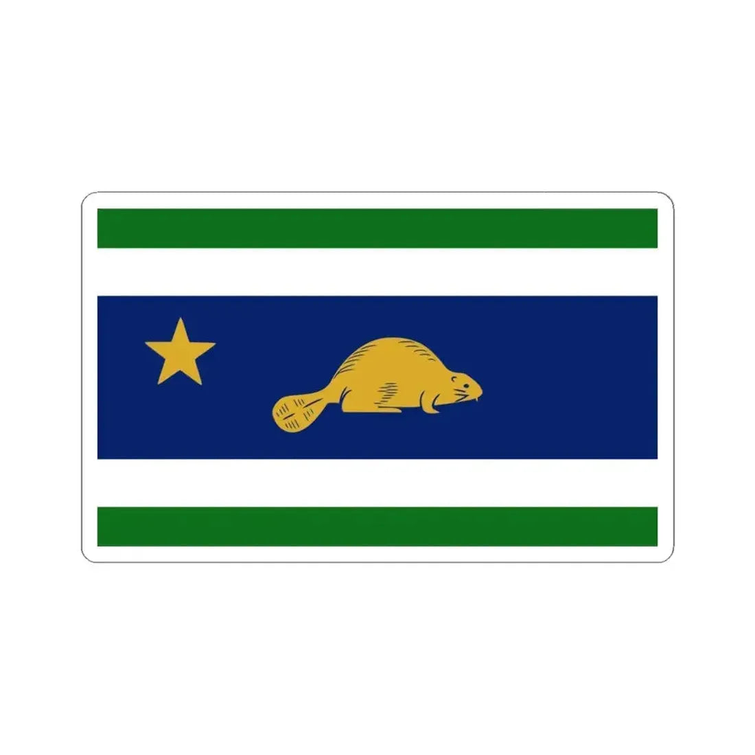 Flag of Oregon proposal Randall Gray (United States) STICKER Vinyl Kiss-Cut Decal 4 Inch White - The Sticker Space