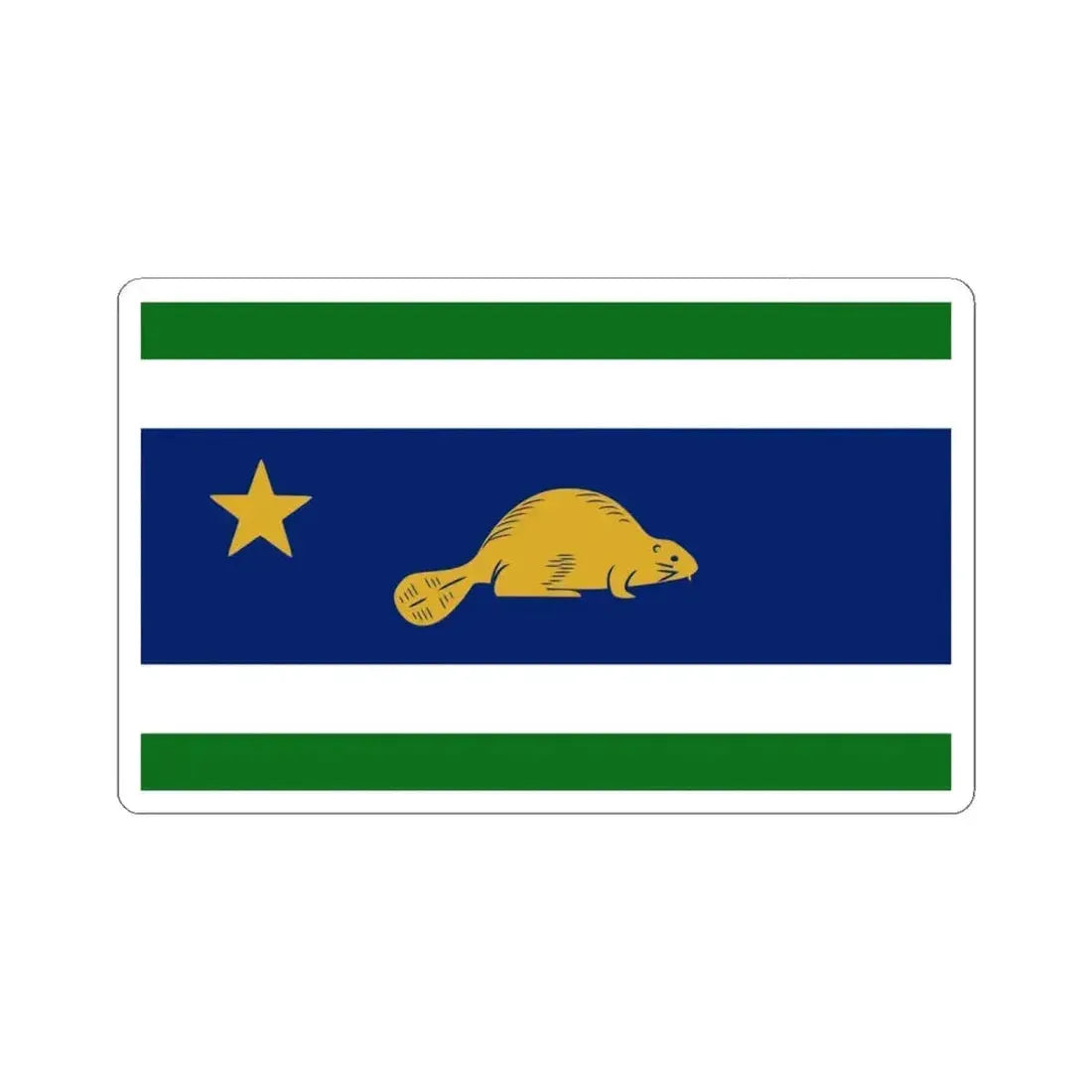Flag of Oregon proposal Randall Gray (United States) STICKER Vinyl Kiss-Cut Decal 6 Inch White - The Sticker Space
